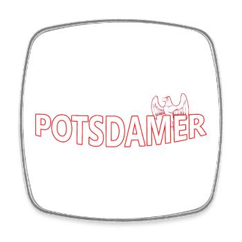 POTSDAMer - Square fridge magnet - white - Front