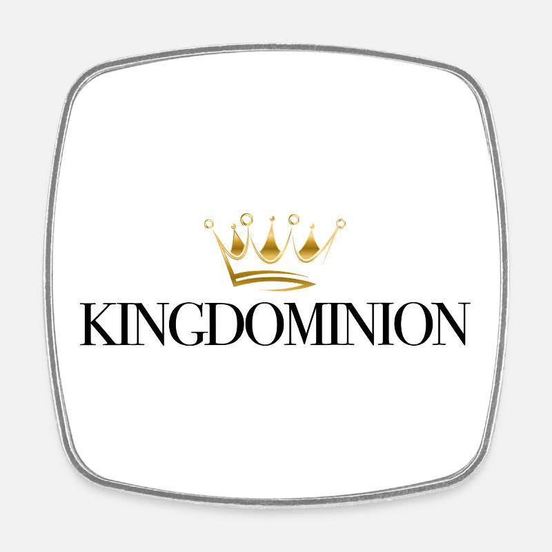 Golden Crown Elegance Motif - Square fridge magnet - white