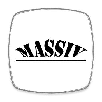 Massif - Magnet carré - blanc - Devant
