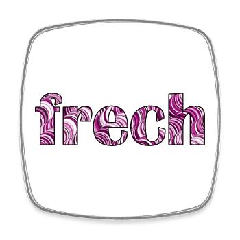 frech - Viereckiger Kühlschrankmagnet - Weiß - Vorne