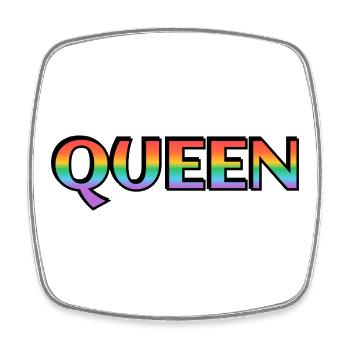 QUEEN RAINBOW - Square fridge magnet - white - Front