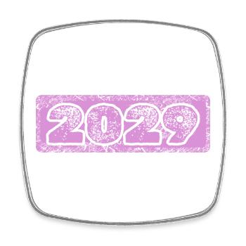 Year 2029 - Square fridge magnet - white - Front