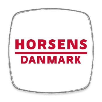Horsens Dänemark Stadt Motiv - Viereckiger Kühlschrankmagnet - Weiß - Vorne