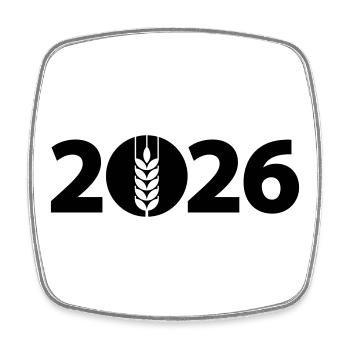 Blé 2026, Récolte 2026, Agriculteur 2026 - Magnet carré - blanc - Devant
