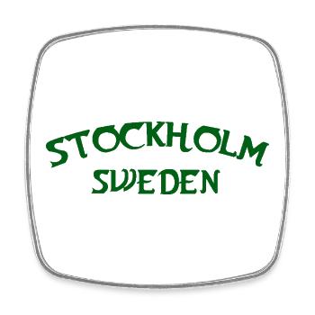 Stockholm 1252 Sweden - Square fridge magnet - white - Front