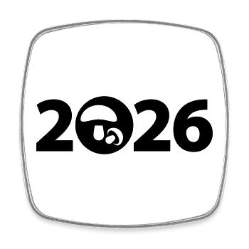 Mushroom picking 2026, mushrooms 2026, mycology 2026 - Square fridge magnet - white - Front