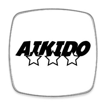 Aikido – Kampfsport – Aikido - Viereckiger Kühlschrankmagnet - Weiß - Vorne