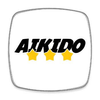Aikido - Martial Art - Aikido - Square fridge magnet - white - Front