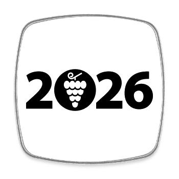Wine 2026, Wine Festival 2026, Vine 2026 - Square fridge magnet - white - Front