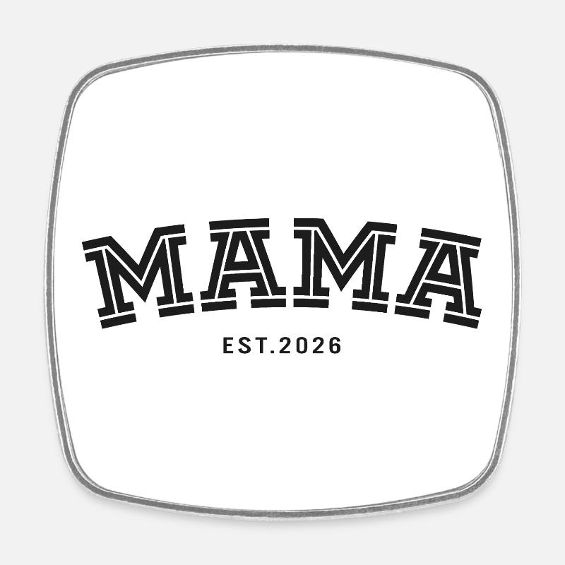 Mama geest. 2026 - Viereckiger Kühlschrankmagnet - Weiß