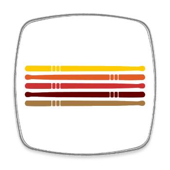 Drumsticks Drums Gift Drummer - Square fridge magnet - white - Front