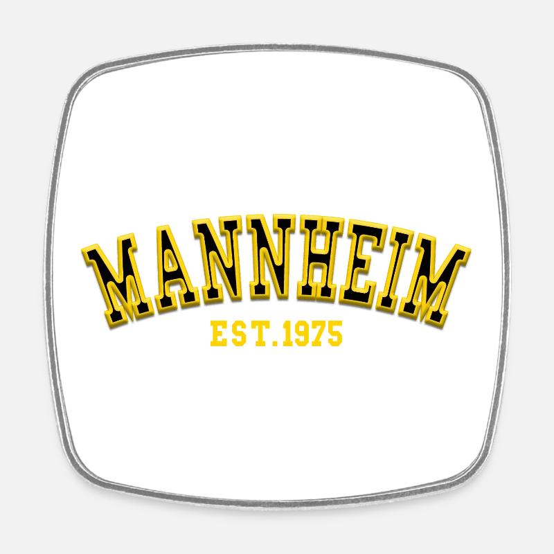 Mannheim Est 1975 - Square fridge magnet - white