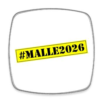 Malle 2026 - Magnet carré - blanc - Devant