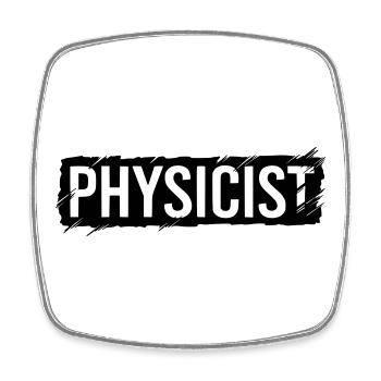 Physiker Aufschrift - Viereckiger Kühlschrankmagnet - Weiß - Vorne