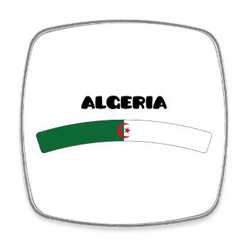Algerian flag - Square fridge magnet - white - Front