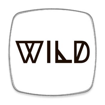 Wild - Square fridge magnet - white - Front