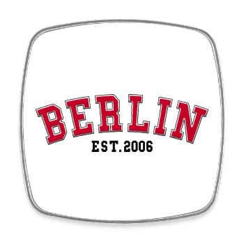 Berlin gegründet 2006 - Viereckiger Kühlschrankmagnet - Weiß - Vorne
