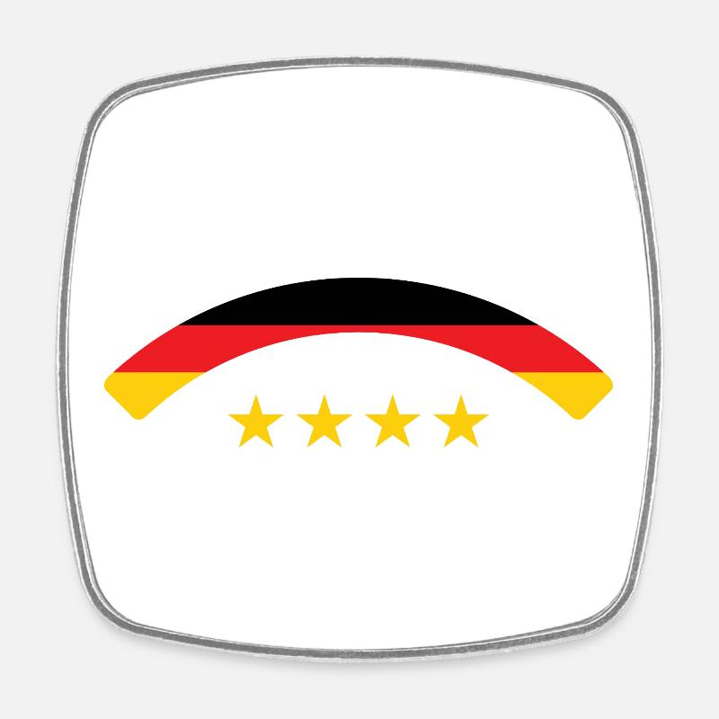 German Flag - Germany - Square fridge magnet - white