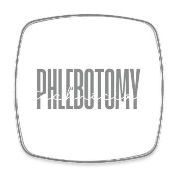 Technicien en Phlébotomie Laboratoire de Phlébotomistes - Magnet carré - blanc - Devant