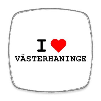 I love Västerhaninge - Ich liebe Västerhaninge  - Viereckiger Kühlschrankmagnet - Weiß - Vorne