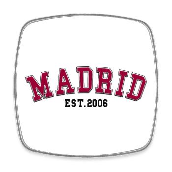 Madrid gegründet 2006 - Viereckiger Kühlschrankmagnet - Weiß - Vorne