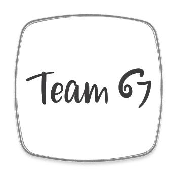 Team 6 7 - Viereckiger Kühlschrankmagnet - Weiß - Vorne