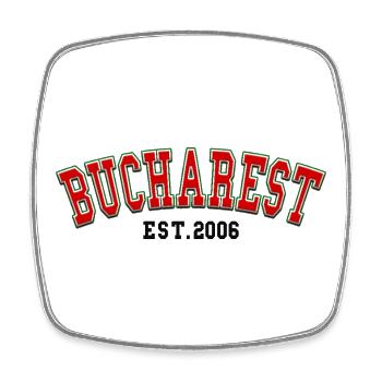 Bukarest, Est. 2006 - Viereckiger Kühlschrankmagnet - Weiß - Vorne