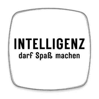 L’intelligence peut être amusante Conception d’affirmations - Magnet carré - blanc - Devant