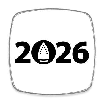 Ironing 2026, Ironing 2026 - Square fridge magnet - white - Front