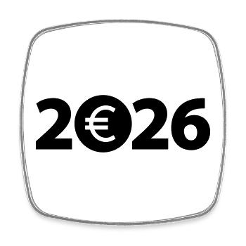 Euro 2026, Billionaire, Millionaire, Profit - Square fridge magnet - white - Front