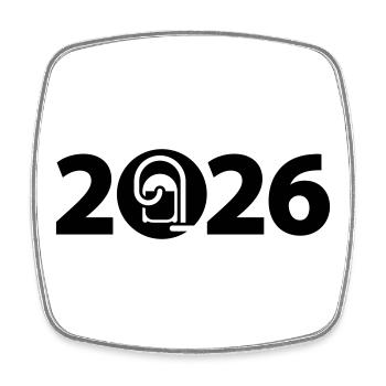 Frühlingsputz 2026, Frühjahrsputz 2026 - Viereckiger Kühlschrankmagnet - Weiß - Vorne