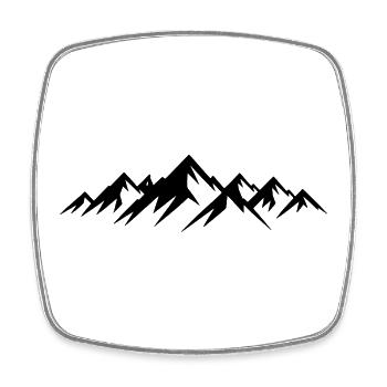 Mountains - Square fridge magnet - white - Front