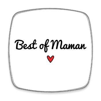 HERZ. MAMA. MUTTERTAG. PARTY. ALLES GUTE ZUM GEBURTSTAG - Viereckiger Kühlschrankmagnet - Weiß - Vorne