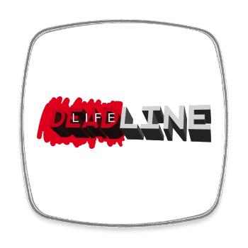 DEADLINE LIFE – lass uns reden. - Viereckiger Kühlschrankmagnet - Weiß - Vorne