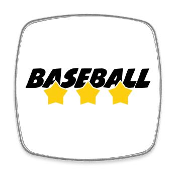Baseball - Sports - Square fridge magnet - white - Front