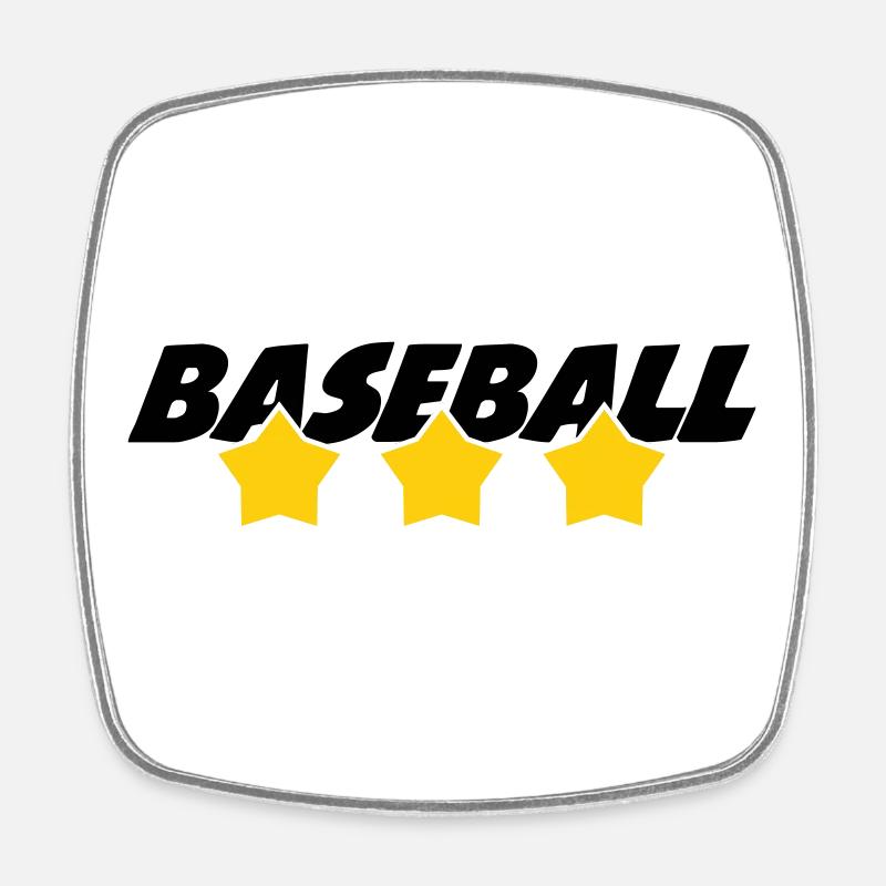 Baseball - Sports - Square fridge magnet - white