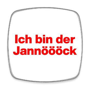 Ich bin der Jannick, Malle, Saufen, JGA, Janöööck - Viereckiger Kühlschrankmagnet - Weiß - Vorne