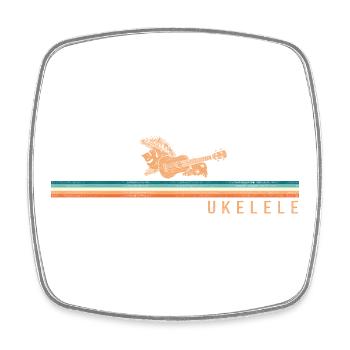 Hawaiian Ukulele Uke Retro Vintage - Square fridge magnet - white - Front