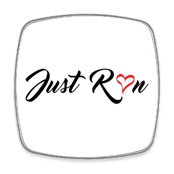 Cours juste - Magnet carré - blanc - Devant