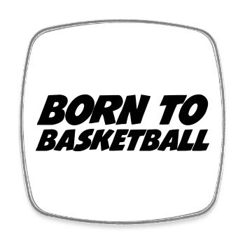 Né pour le Basketball - Magnet carré - blanc - Devant