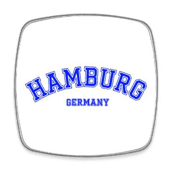 Hamburg Arch Kollegestil Shirt - Viereckiger Kühlschrankmagnet - Weiß - Vorne
