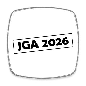 JGA 2026 - Square fridge magnet - white - Front