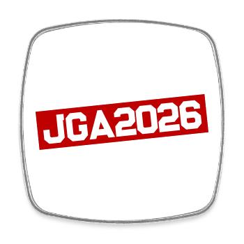 JGA 2026 - Square fridge magnet - white - Front
