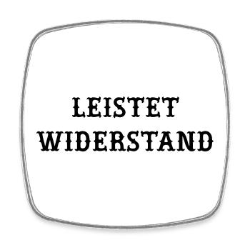 Leistet_wiederstand - Square fridge magnet - white - Front