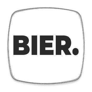 Bière. – C’est tout ce dont tu as besoin - Magnet carré - blanc - Devant