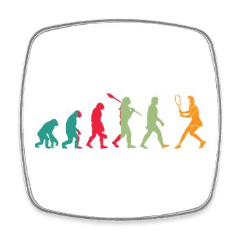 Cadeau Evolution Tennis - Magnet carré - blanc - Devant