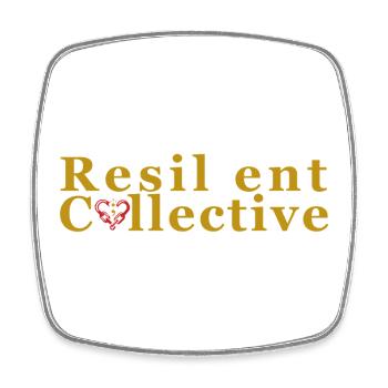 Resilient Collective Logo - Square fridge magnet - white - Front