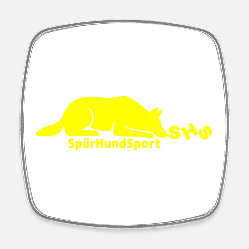 Logo SHS jaune - Magnet carré - blanc