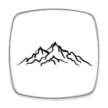 Mountains Mountain Nature Conservation Nature Lovers - Square fridge magnet - white - Front