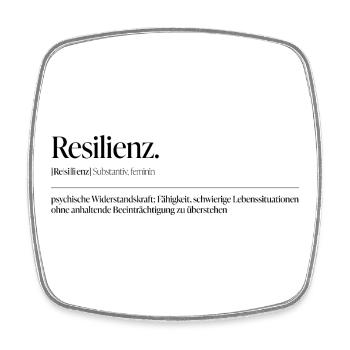 Resilience - Square fridge magnet - white - Front